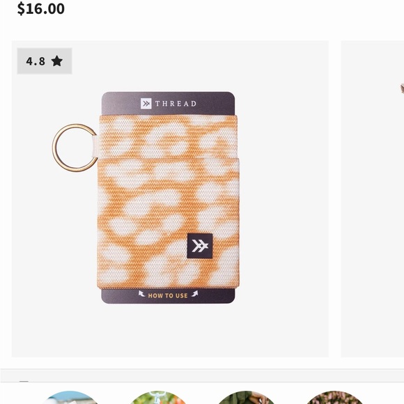 Thread Wallet and wrist lanyard Reese color NWT - Picture 6 of 8